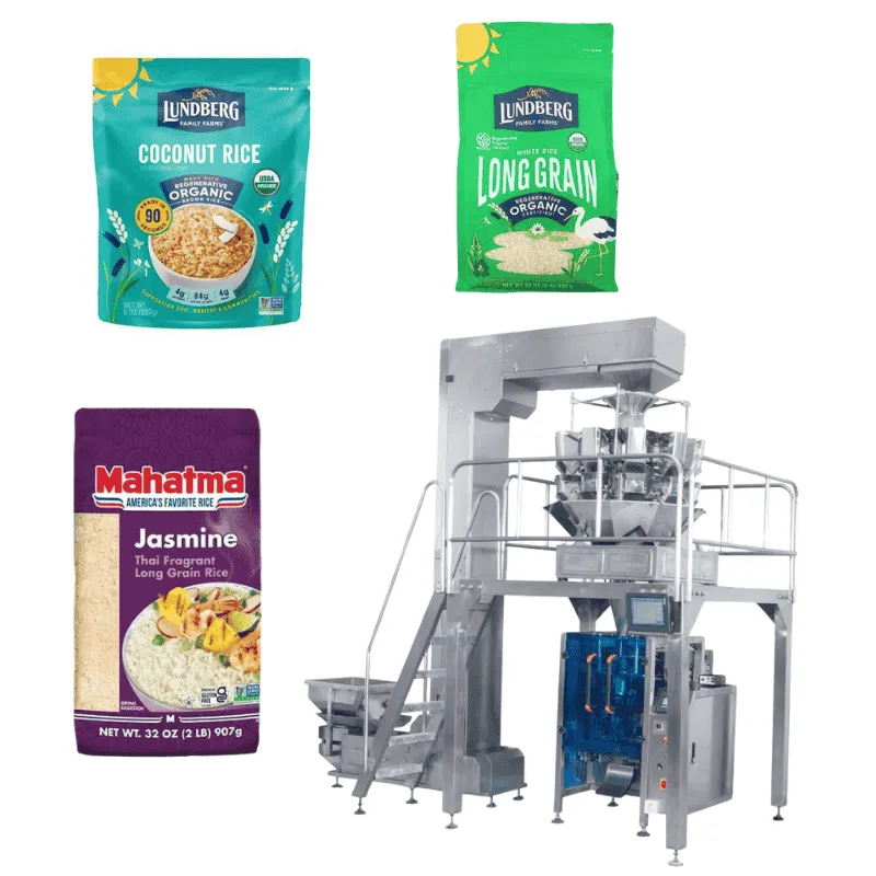 5KG  Automatic rice packing machine 1kg rice pouch filling machine