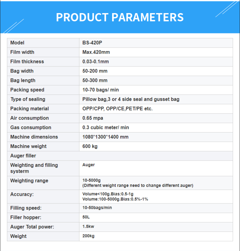 automatic packing machine powder