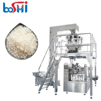 Automatic Food Grains Cereal Stand Up Pouch Packing Machine  Granola Doypack Packing Machine 