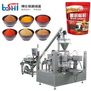 powder food snack premade bag packaging machine standup pouch rotary doypack filling and packing machine