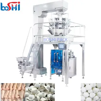frozen food packing machine | Boshi pack CE full automatic frozen food dumpling packaging machine manufacturer